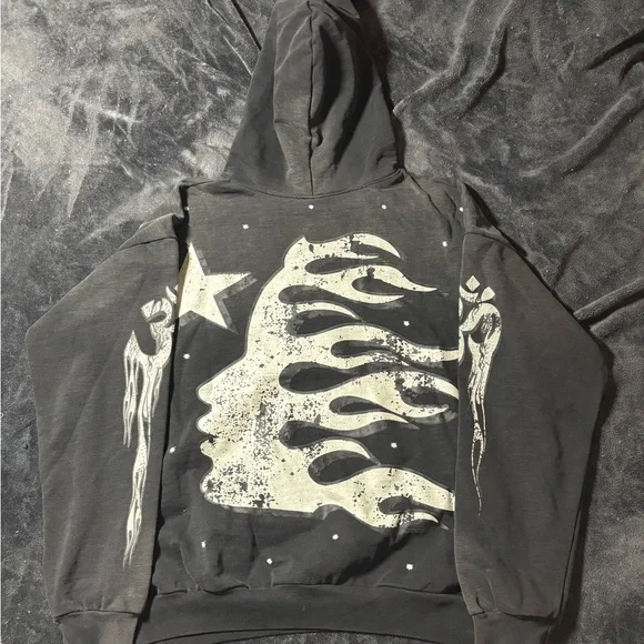 Hellstar Racer Hoodie Faded Black